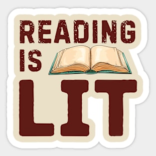 Reading is lit - vintage Sticker